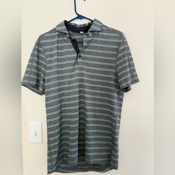 LULULEMON Men's Striped Polo Shirt - Picture 1 of 3